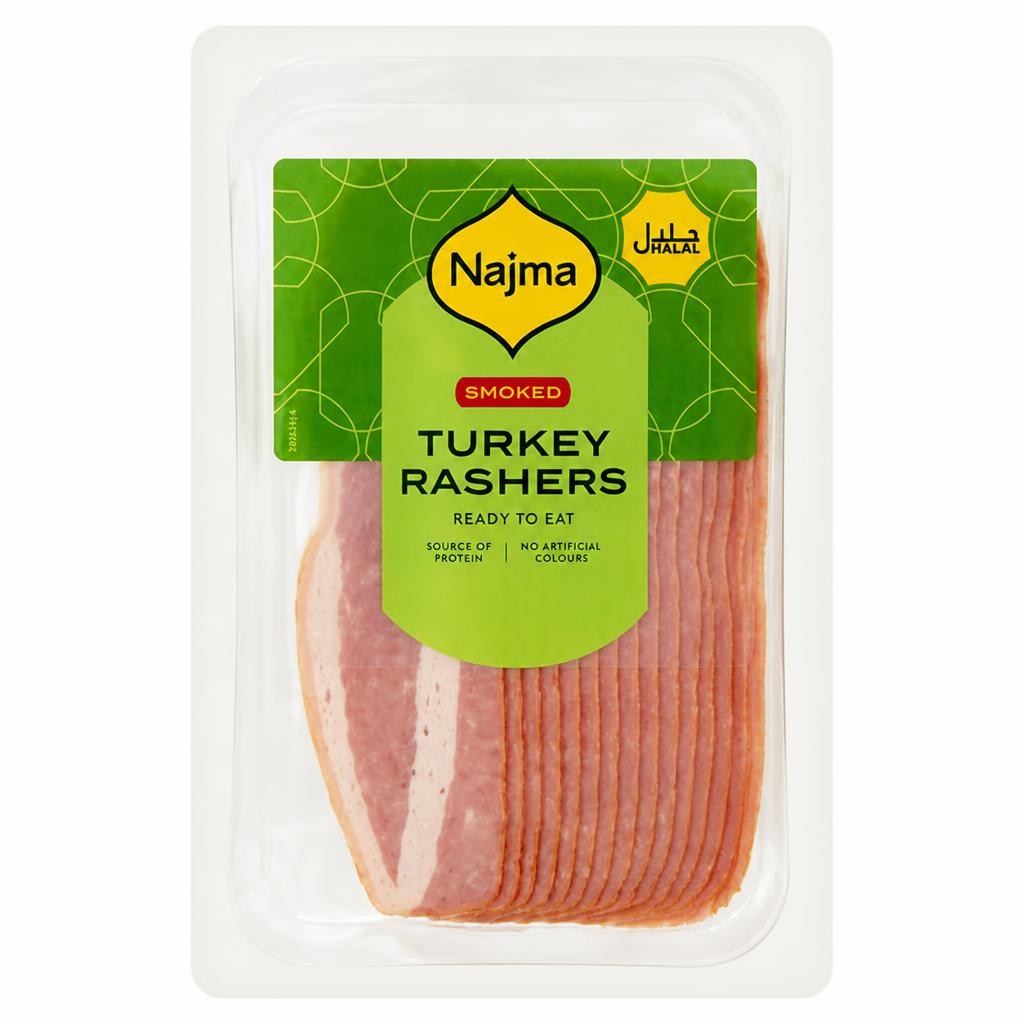 Najma Smoked Sliced Turkey Rashers 150g