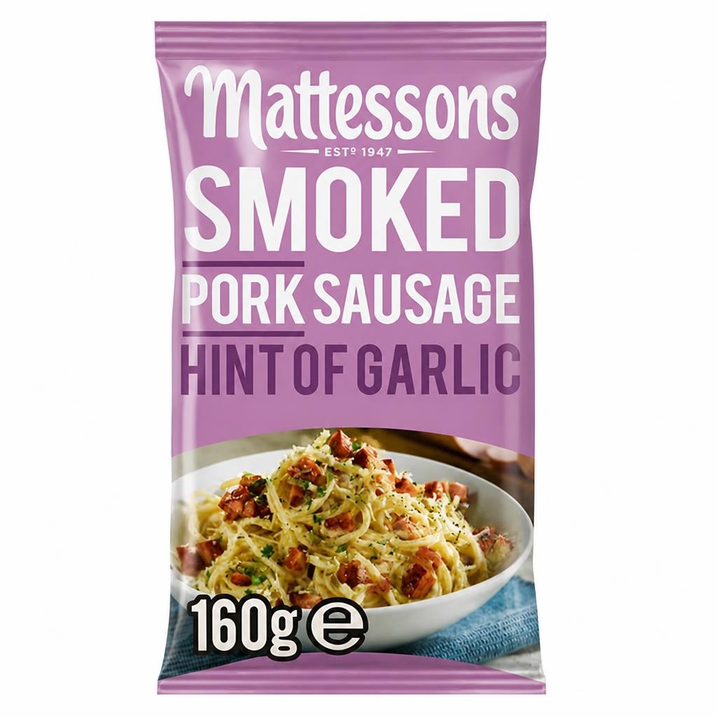 Mattessons Smoked Pork Sausage Hint of Garlic 160g