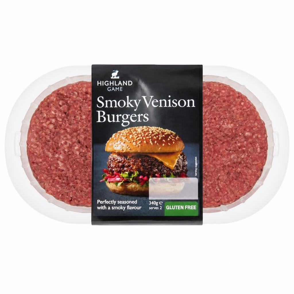 Highland Game Smoky Venison Burgers 340g