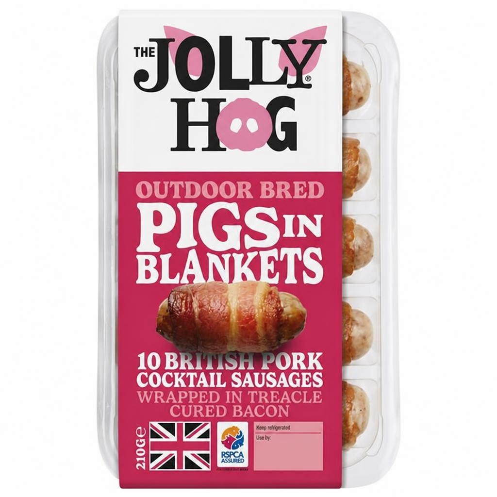 The Jolly Hog Pigs in Blankets with Black Treacle Streaky Bacon 10x210g