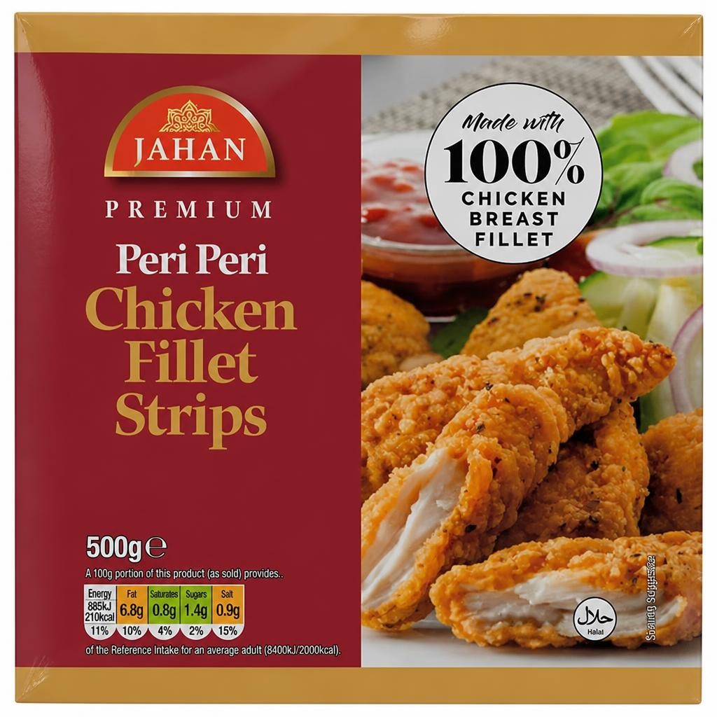 Jahan Premium Peri Peri Chicken Fillet Strips 500g