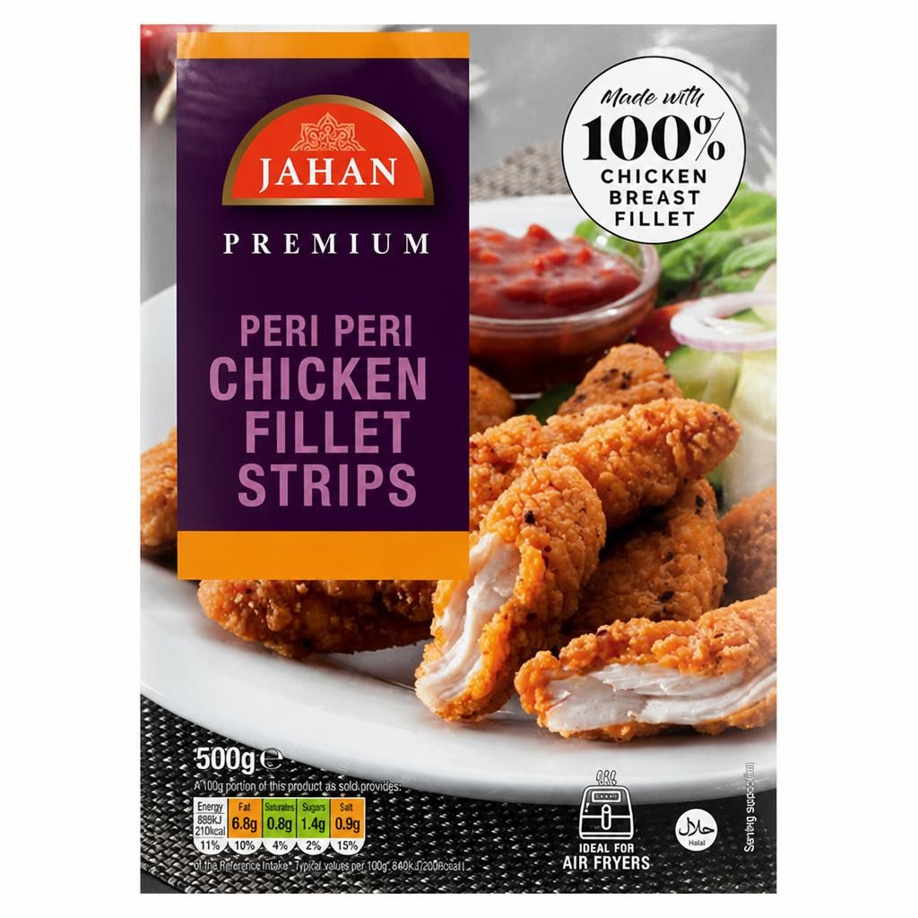 Jahan Premium Peri Peri Chicken Fillet Strips 500g