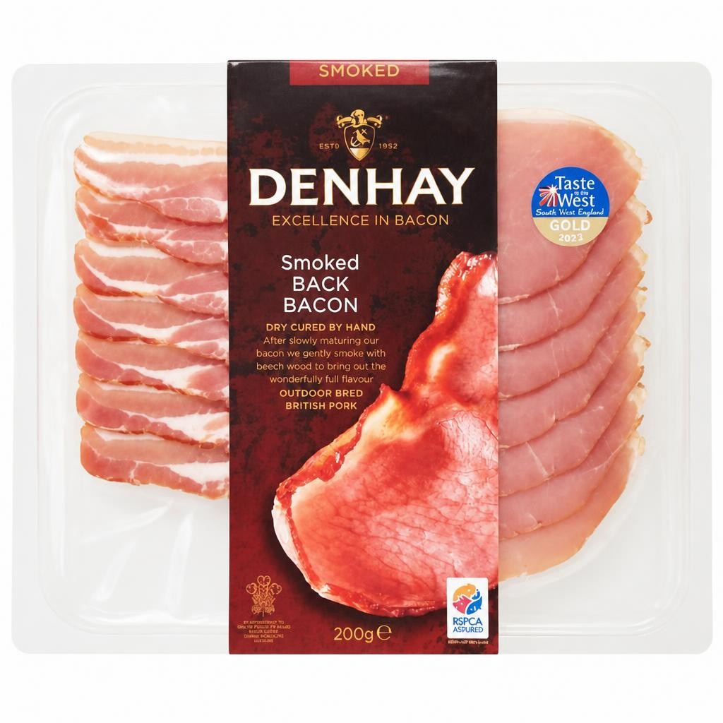 Denhay Dry Cured Smoked Back Bacon 200g