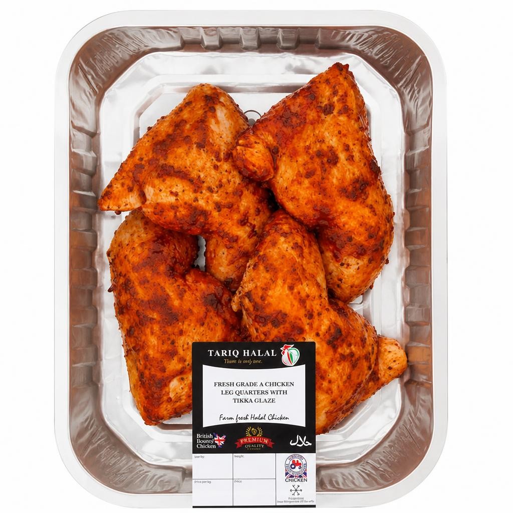 Tariq Halal Fresh Chicken Leg Quarters with Tikka Glaze 1.1kg