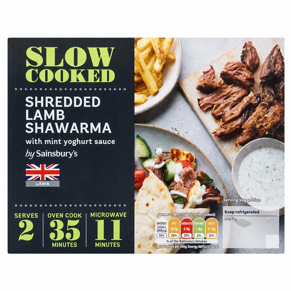 Sainsbury's Slow Cooked Shredded Lamb Shawarma 400g (serves x2)