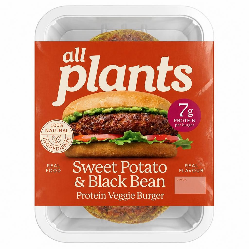 Plants Sweet Potato, Black Bean & Chipotle Protein Veggie Burger 180g