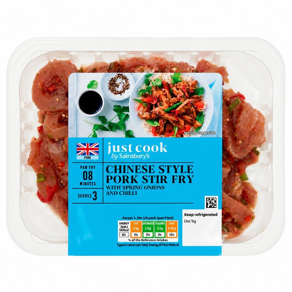 Sainsbury's Just Cook Chinese Style British Pork Stir Fry 400g