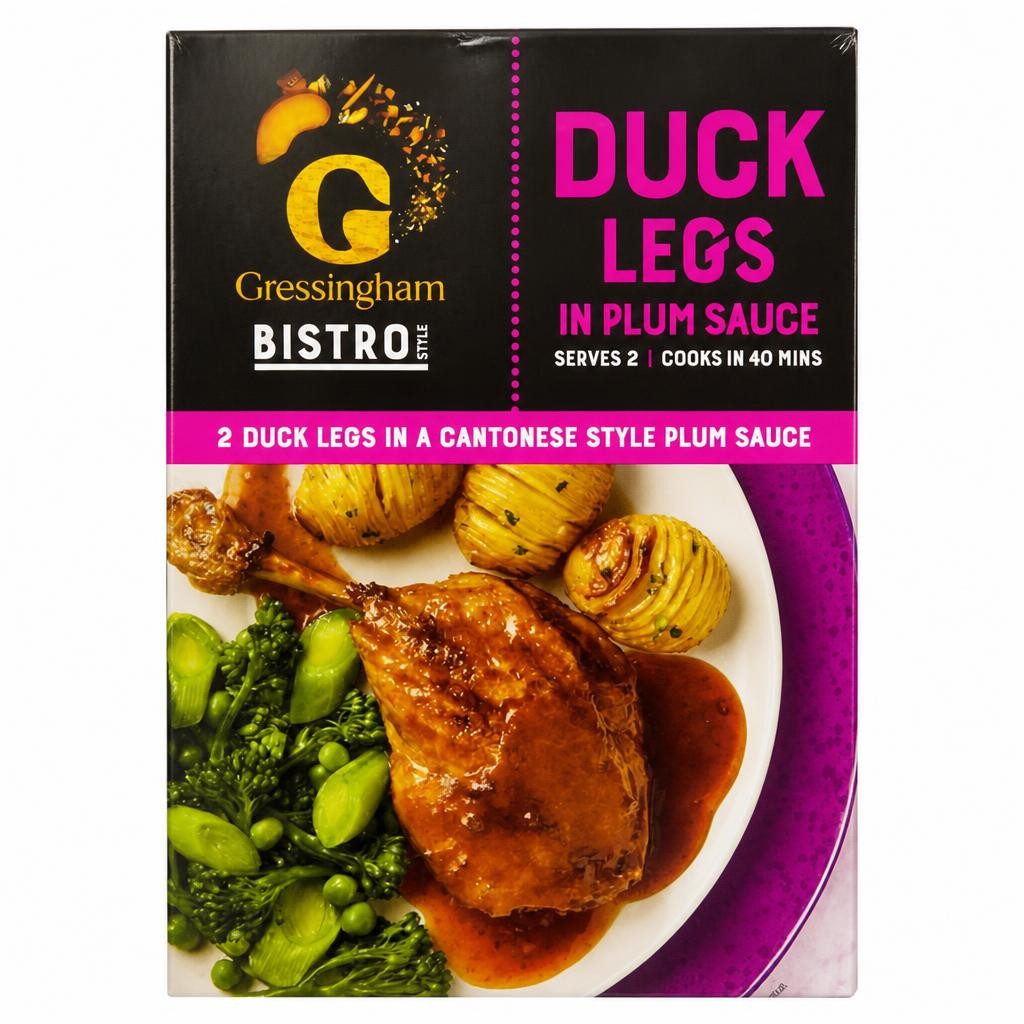 Gressingham Duck Legs with Plum Sauce 400g (Serves 2)