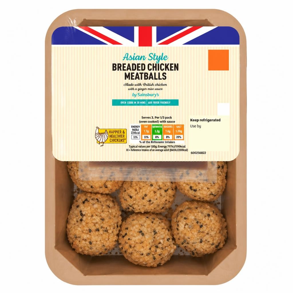 Sainsbury's 350g Asian Style Breaded Chicken Meatballs