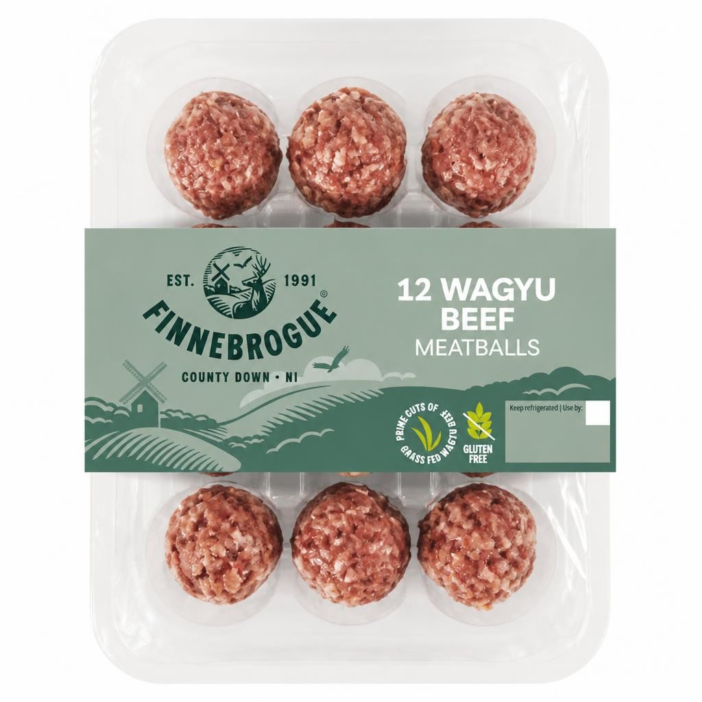 Finnebrogue Wagyu Beef Meatballs x12 300g