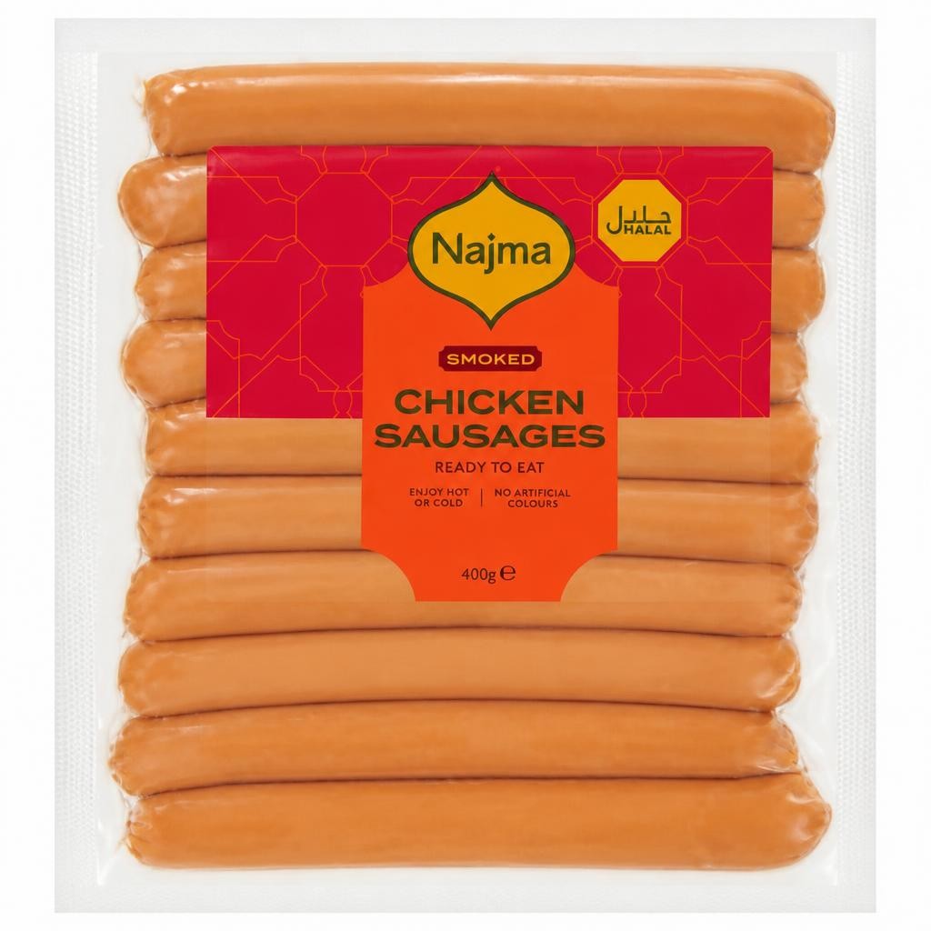 Najma Halal Chicken Sausages Smoked 400g