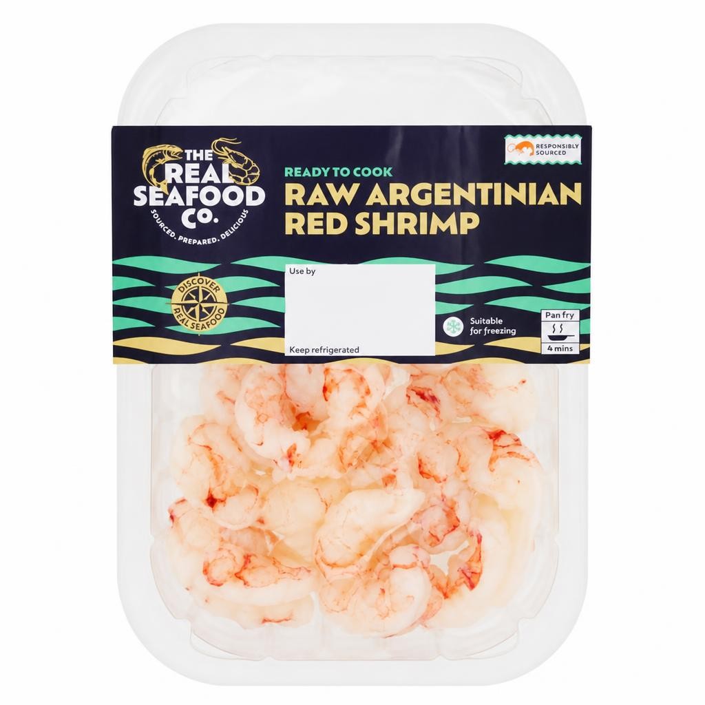The Real Seafood Co. Raw Argentinian Red Shrimp 180g