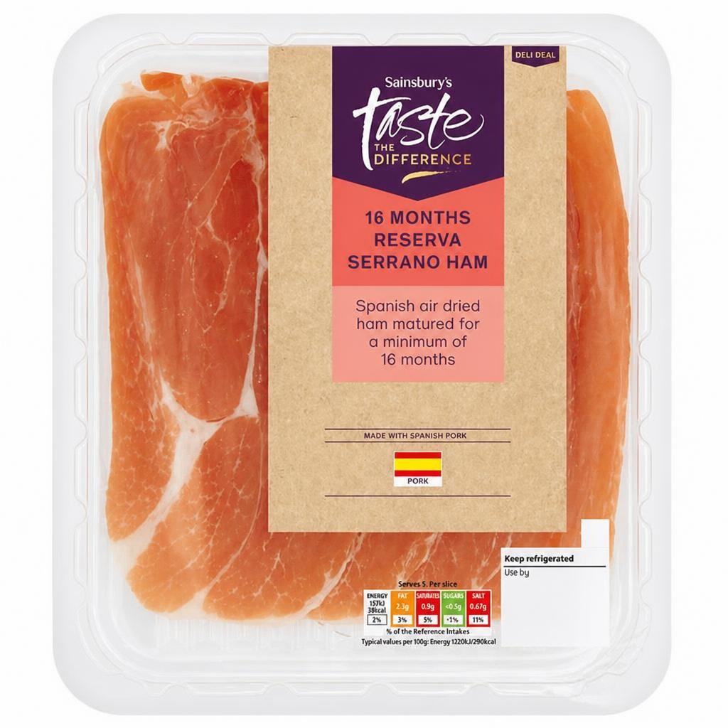 Sainsbury's 16 Month Reserve Serrano, Taste the Difference 70g