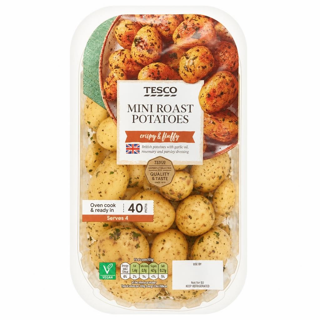Tesco Mini Roast Potatoes 500G