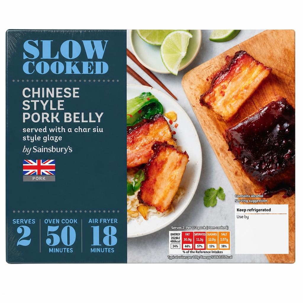 Sainsbury's Slow Cooked Chinese Style Pork Belly 440g