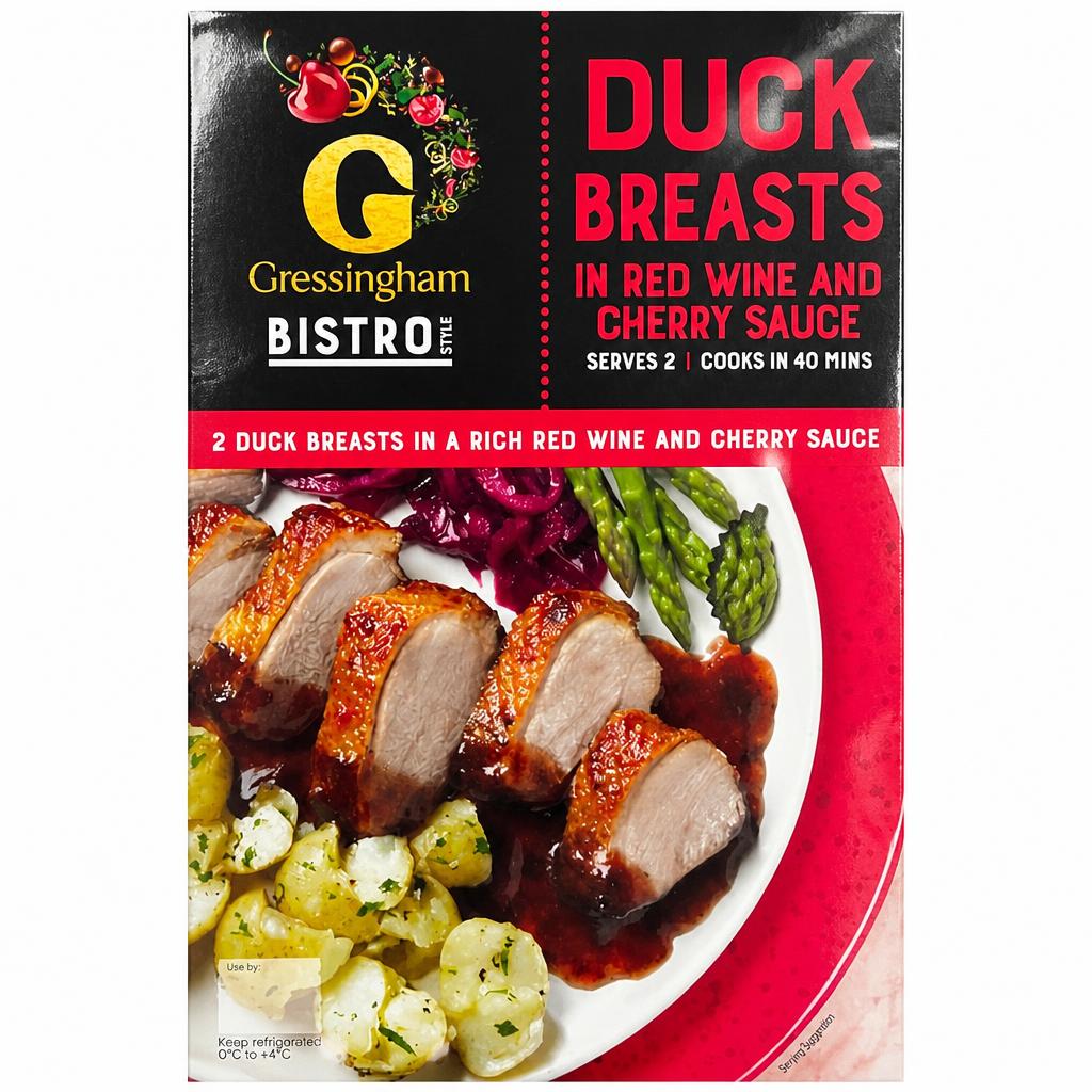 Gressingham Bistro Duck Breasts with Red Wine & Cherry Sauce x2 400g