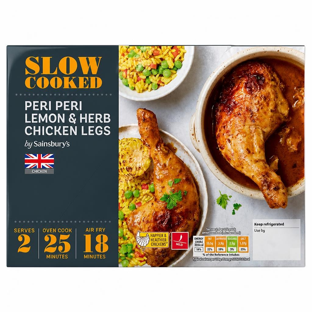 Sainsbury's Slow Cooked Peri Peri Lemon & Herb Chicken Legs 510g