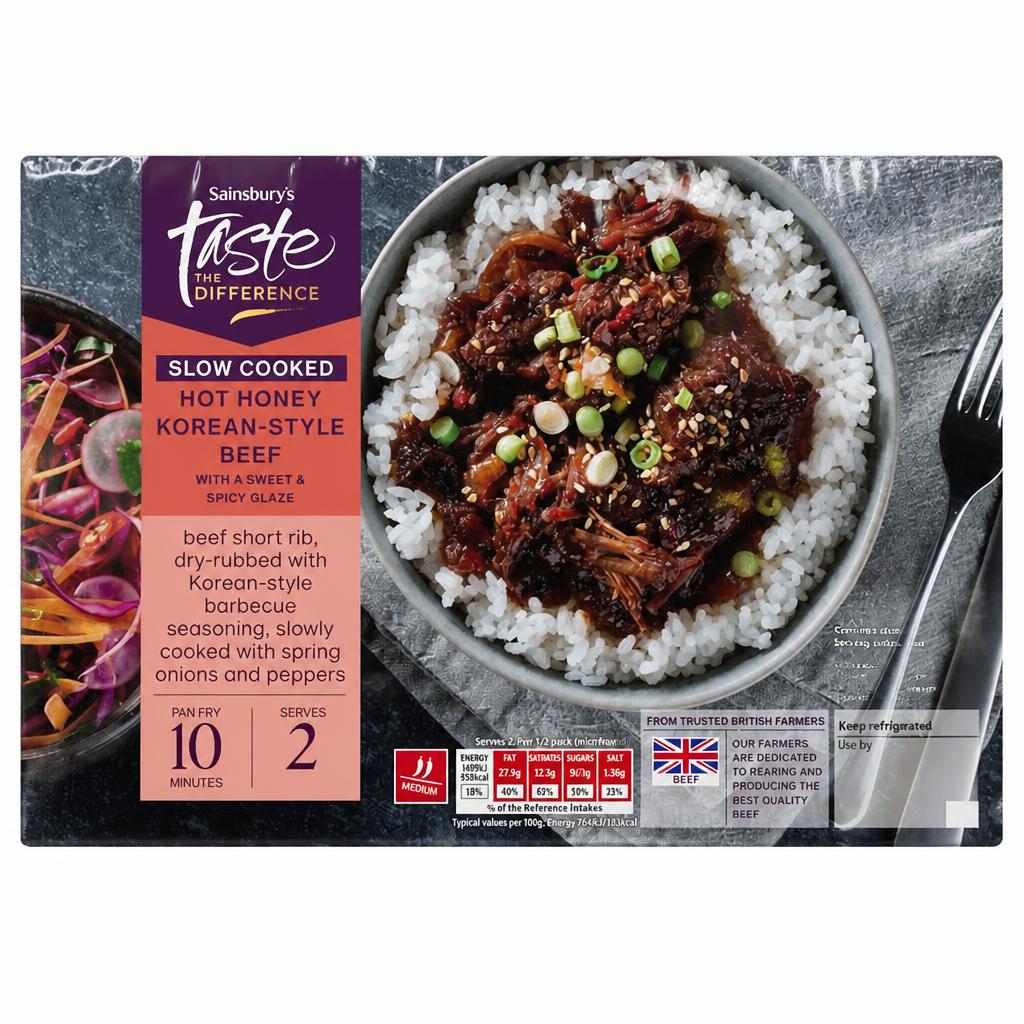 Sainsbury's Slow Cook Hot Honey Korean Beef, Taste the Difference 500g