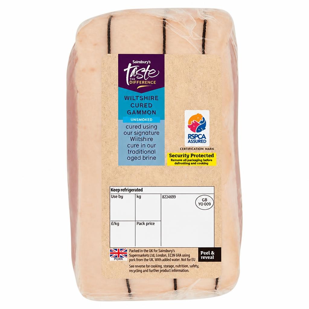 Sainsbury's Wiltshire Cured Gammon Unsmoked,  Taste the Difference