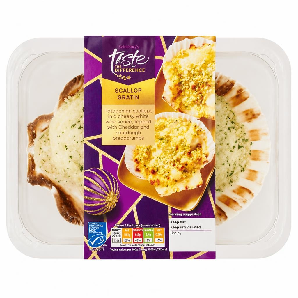 Sainsbury's Scallop Gratin, Taste the Difference x2 200g