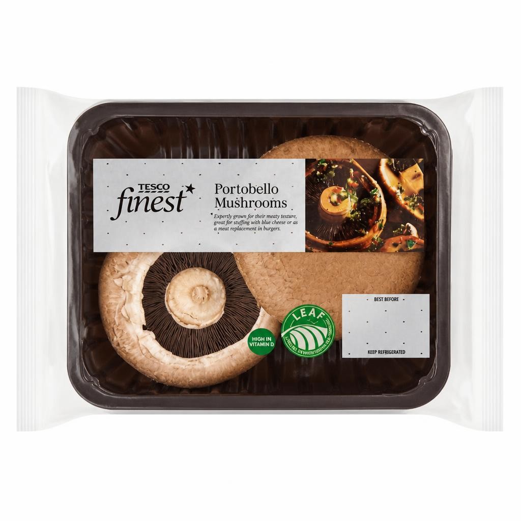 Tesco Finest Portobello Vitamin D Mushrooms
