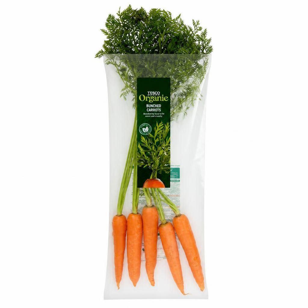 Tesco Organic Bunched Carrots 400G