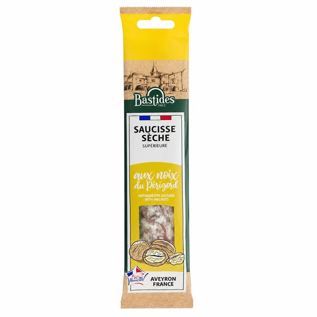 Bastides Salaisons Superior Dry Sausage with Walnuts 120g