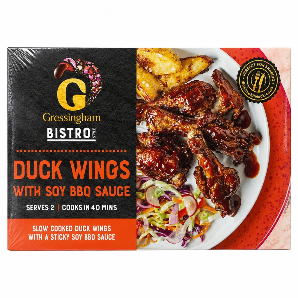 Gressingham Bistro Style Duck Wings with Soy BBQ Sauce 660g
