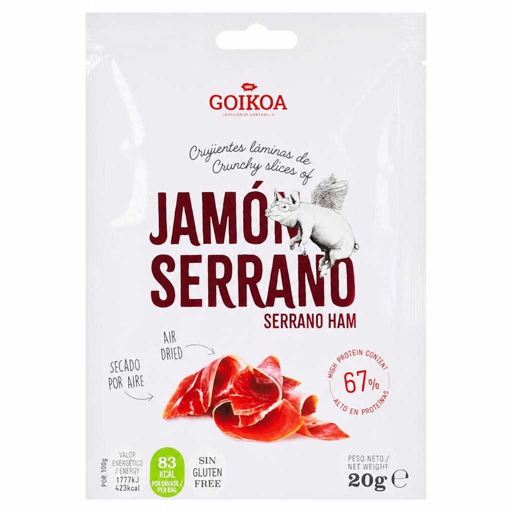 Goikoa Crunchy Slices of Serrano Ham 20g