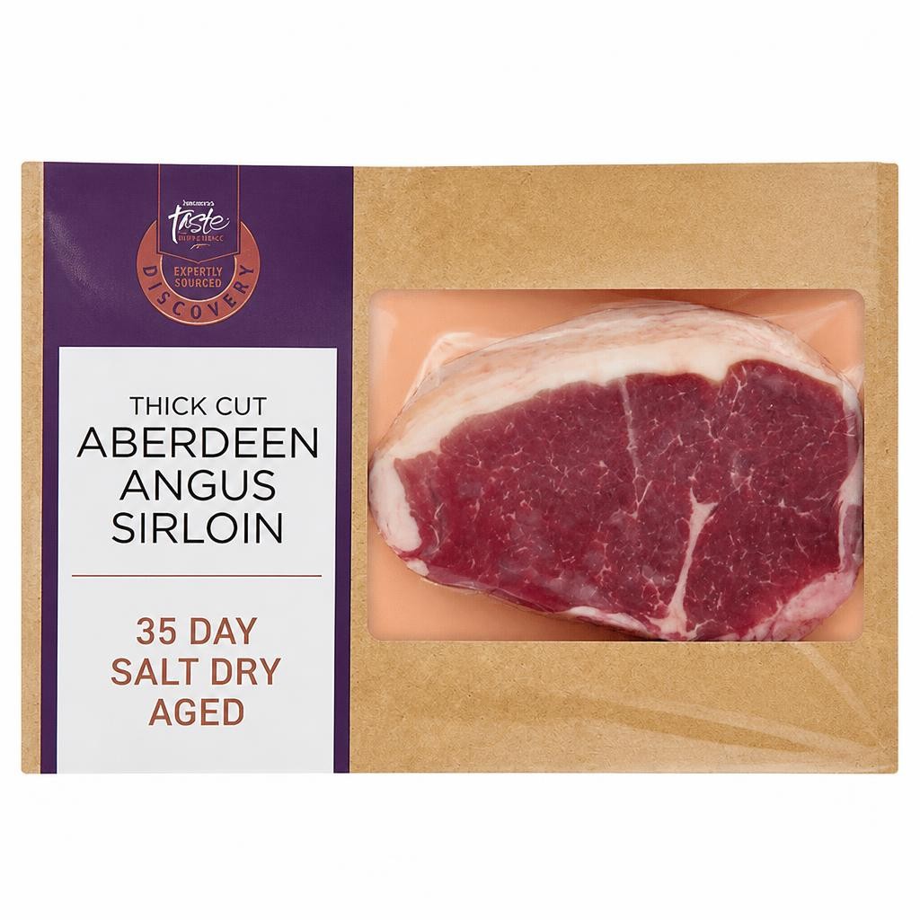 Sainsbury's Discovery 360g 35 Day Salt Dry Aged Thick Cut Aberdeen Angus Sirloin Steak, Taste the Difference