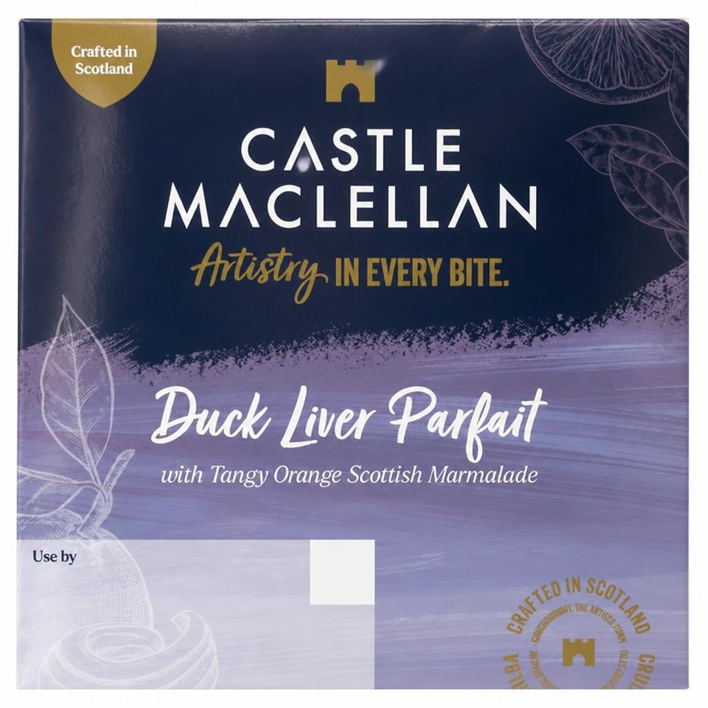 Castle MacLellan Duck Liver Parfait with Tangy Orange Scottish Marmalade 100g
