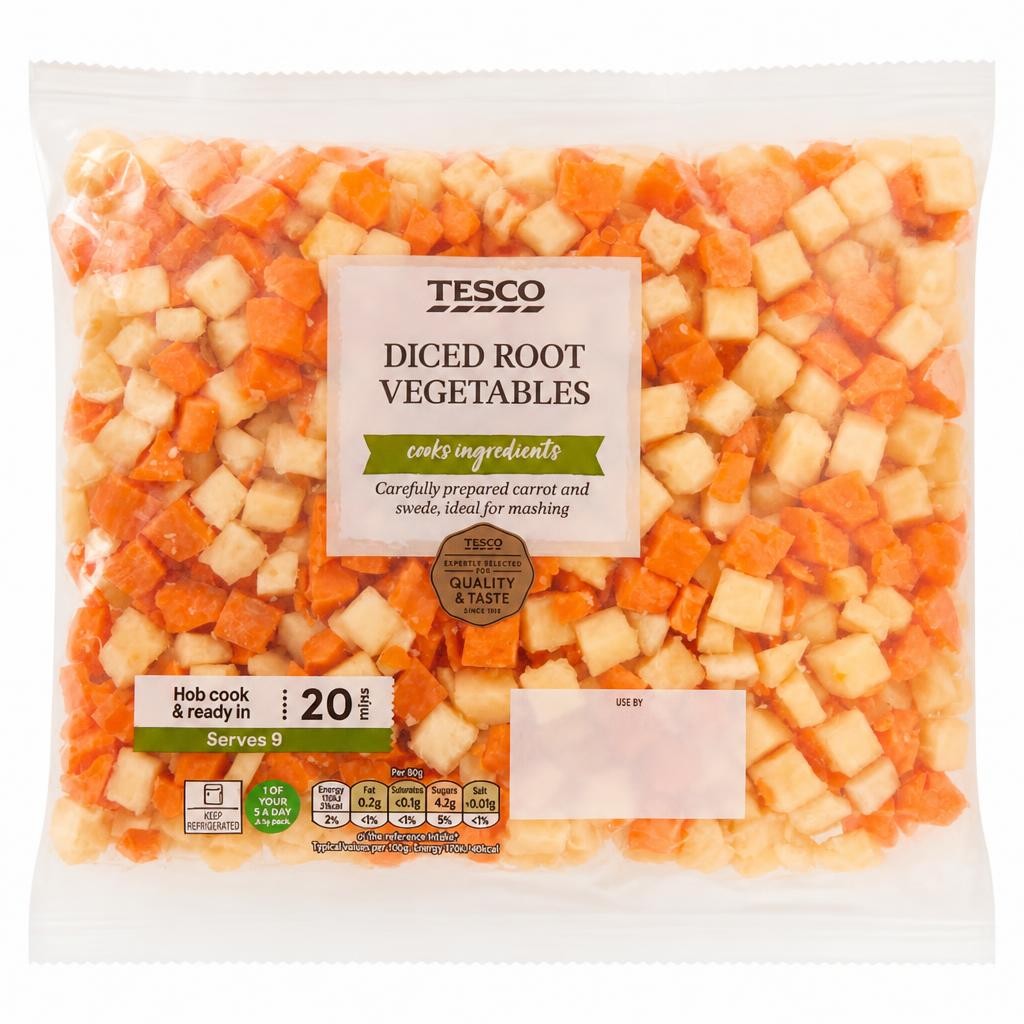 Tesco Diced Root Vegetables 720G