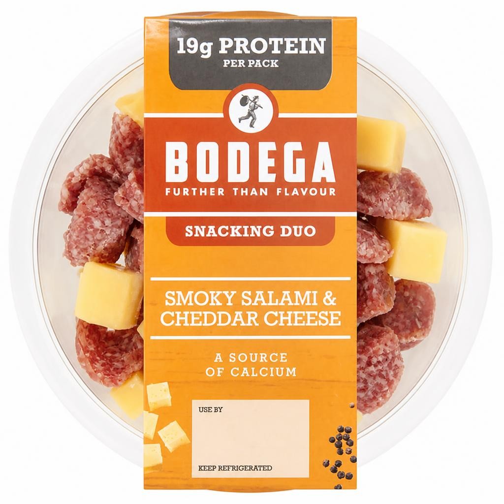 Bodega Smoky Salami & Cheddar Cheese Snacking Duo 90g