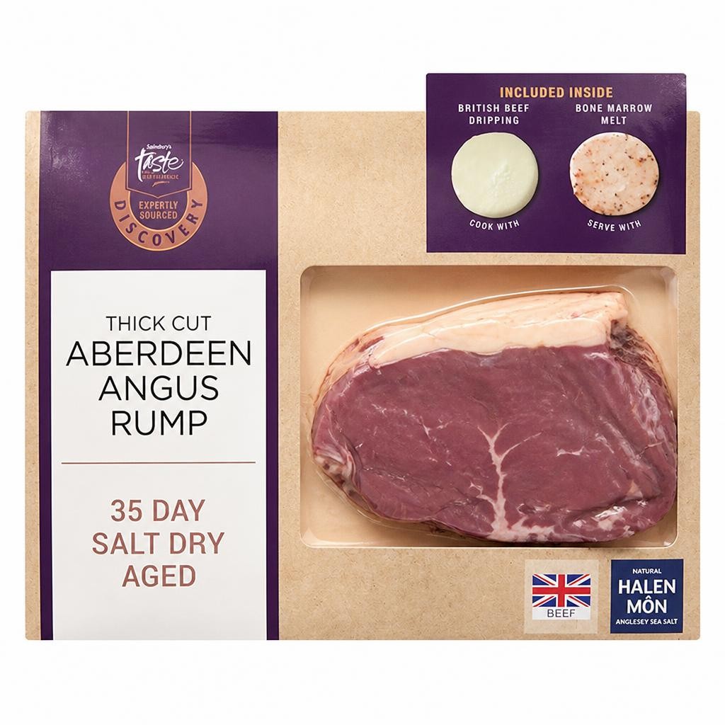 Sainsbury's Discovery 360g Thick Cut Aberdeen Angus Rump Steak, Taste the Difference
