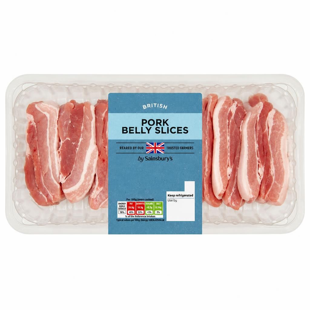 Sainsbury's British Pork Belly Slices 1kg
