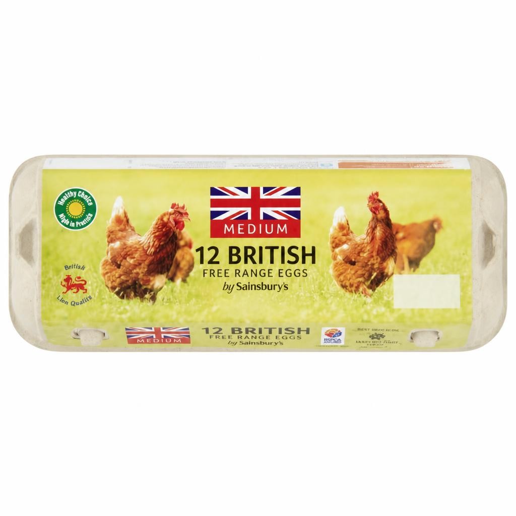 Sainsbury's British Free Range Eggs Medium x12