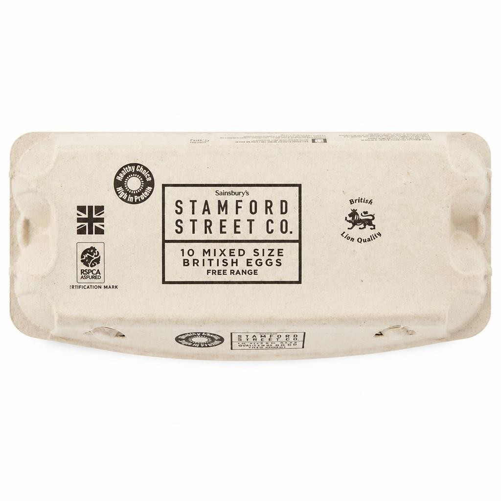 Stamford Street Co. 10 x Mixed Size British Free Range Eggs 536g