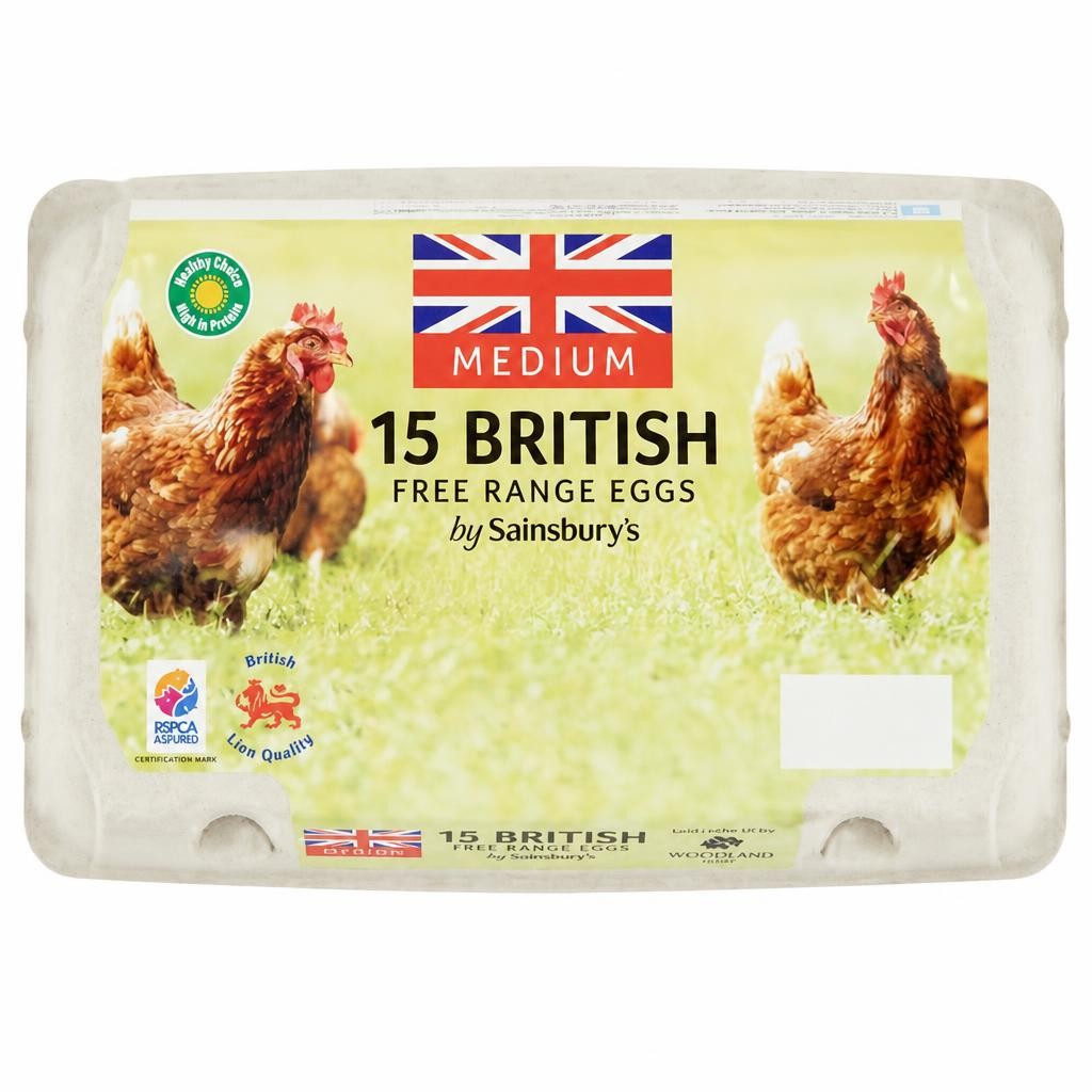 Sainsbury's Free Range British Eggs Medium x15