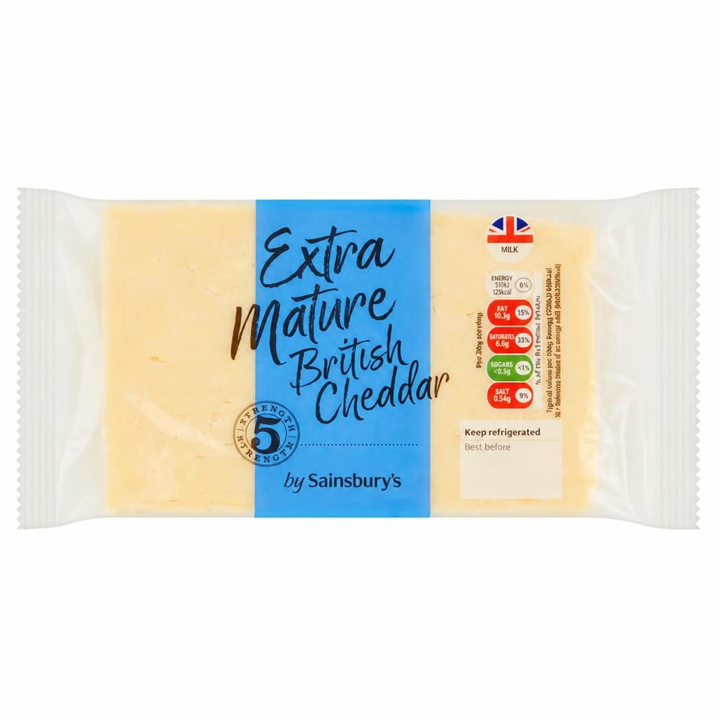 Sainsbury's British Extra Mature Cheddar Cheese 400g