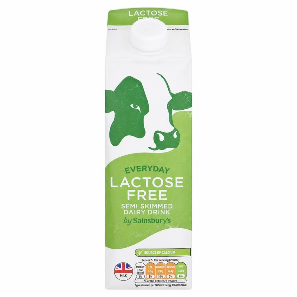 Sainsbury's Everyday Lactose Free Semi Skimmed Dairy Drink 1L