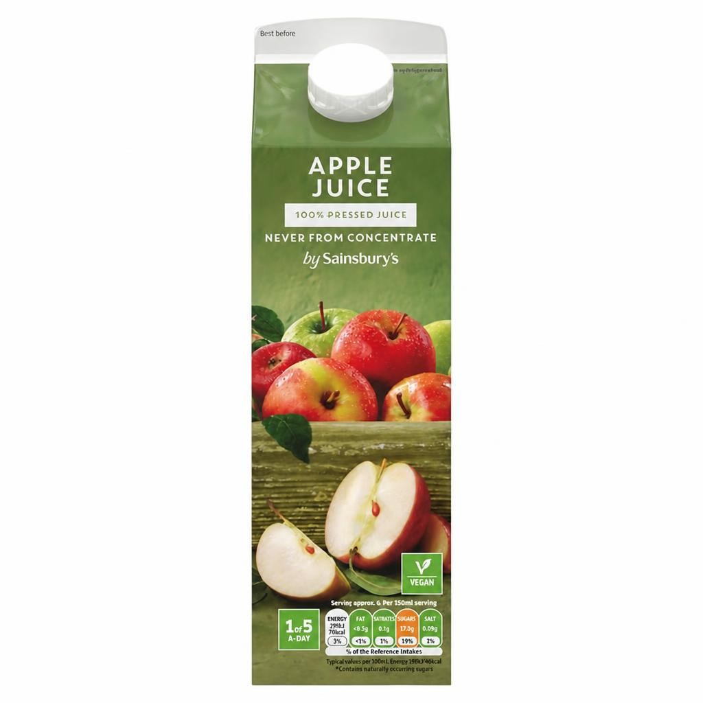 Sainsbury's 100% Pressed Apple Juice, Not From Concentrate 1L