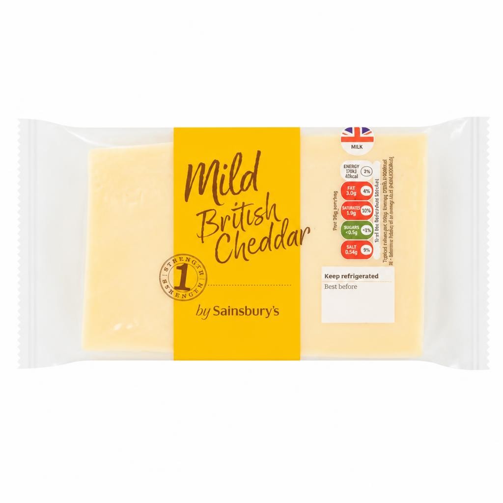 Sainsbury's British Mild Cheddar Cheese 400g