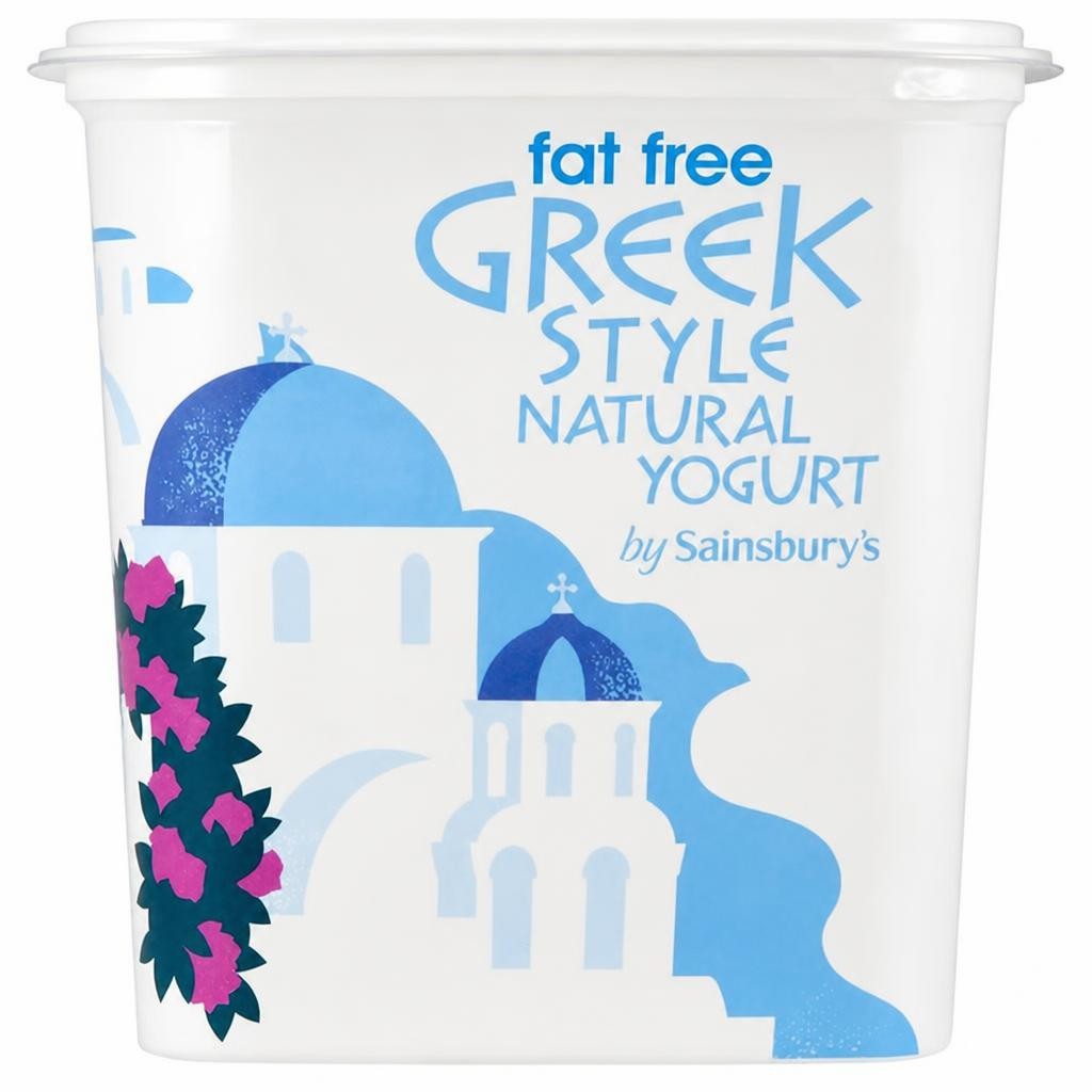 Sainsbury's Fat Free Greek Style Natural Yogurt 1kg