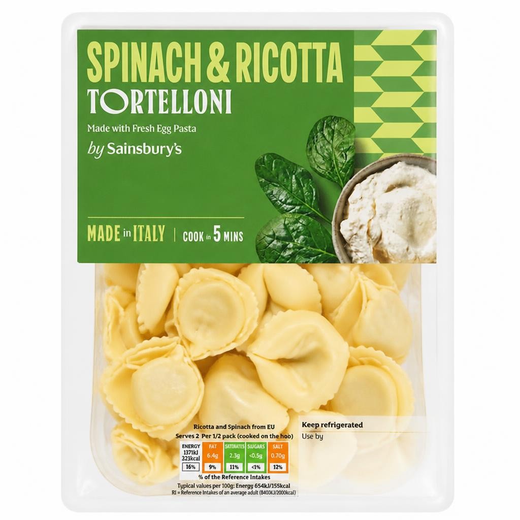 Sainsbury's Spinach & Ricotta Tortelloni 300g