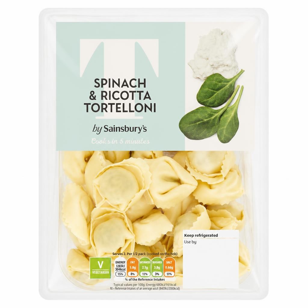 Sainsbury's Spinach & Ricotta Tortelloni 300g