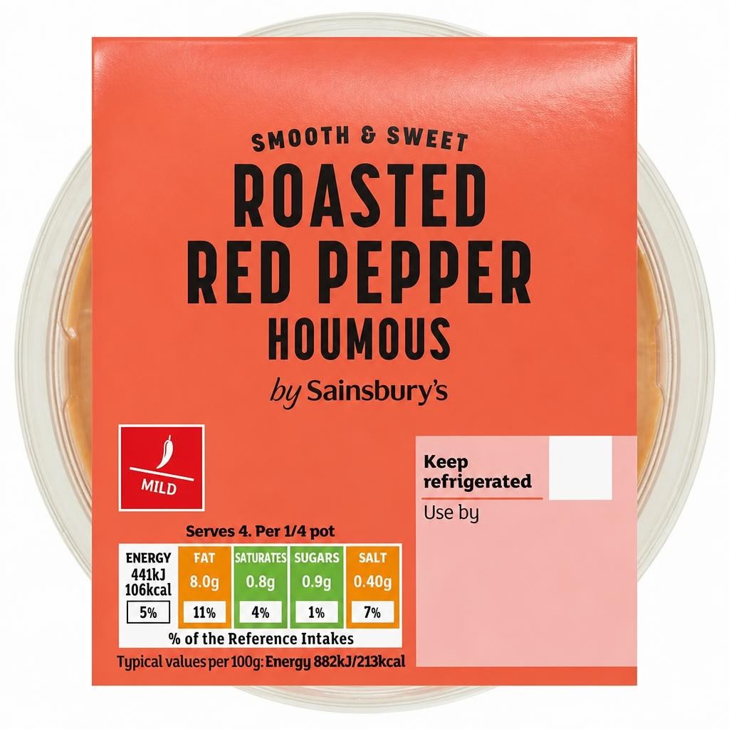Sainsbury's Roasted Red Pepper Houmous 200g