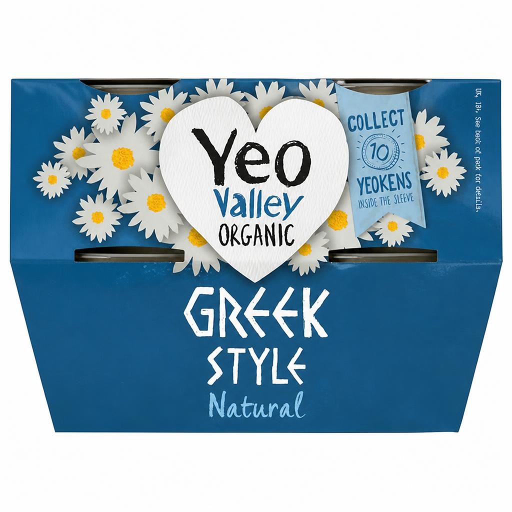Yeo Valley Organic Greek Style Natural Yogurt 4x110g