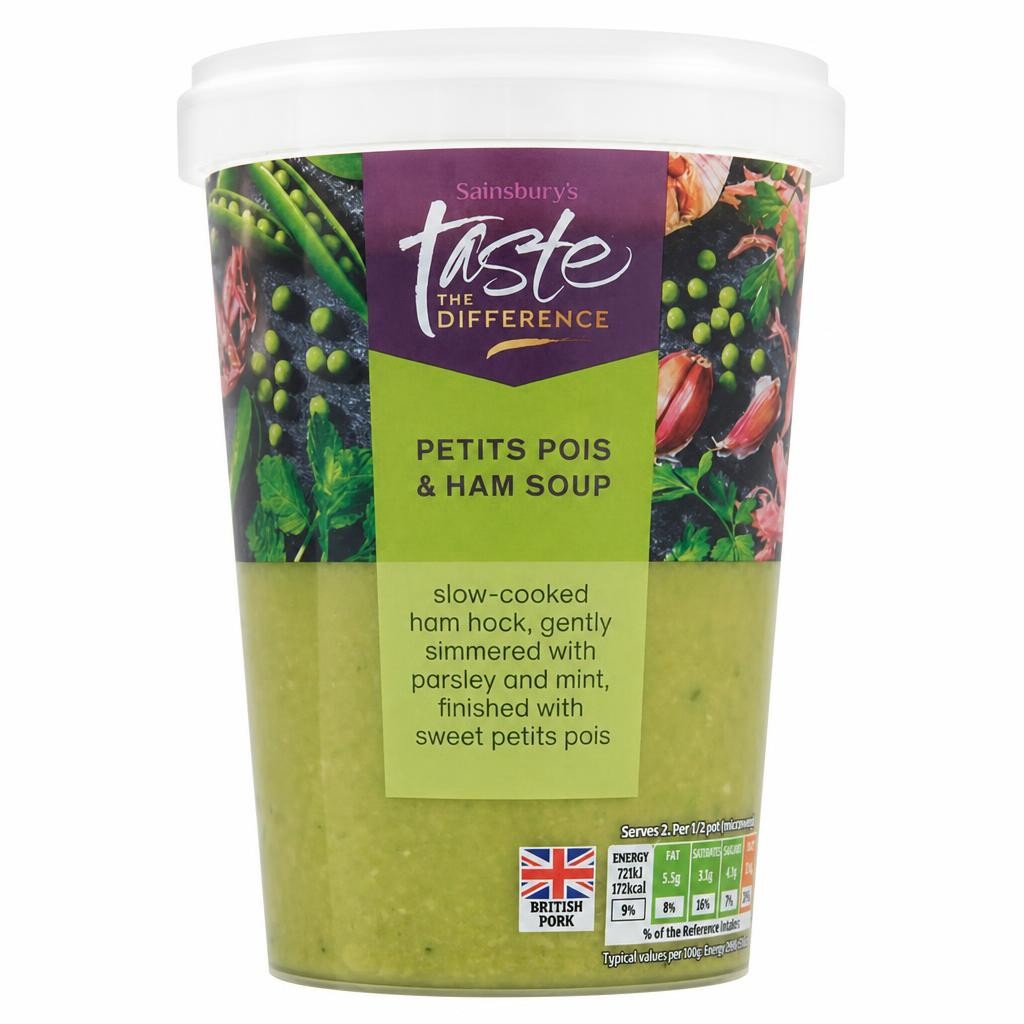 Sainsbury's Petits Pois & Ham Soup, Taste the Difference 600g