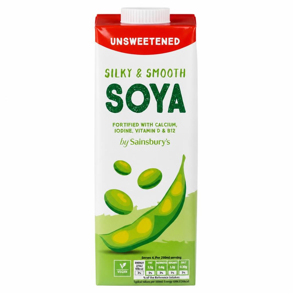 Sainsbury's Unsweetened Long Life Soya Drink 1L