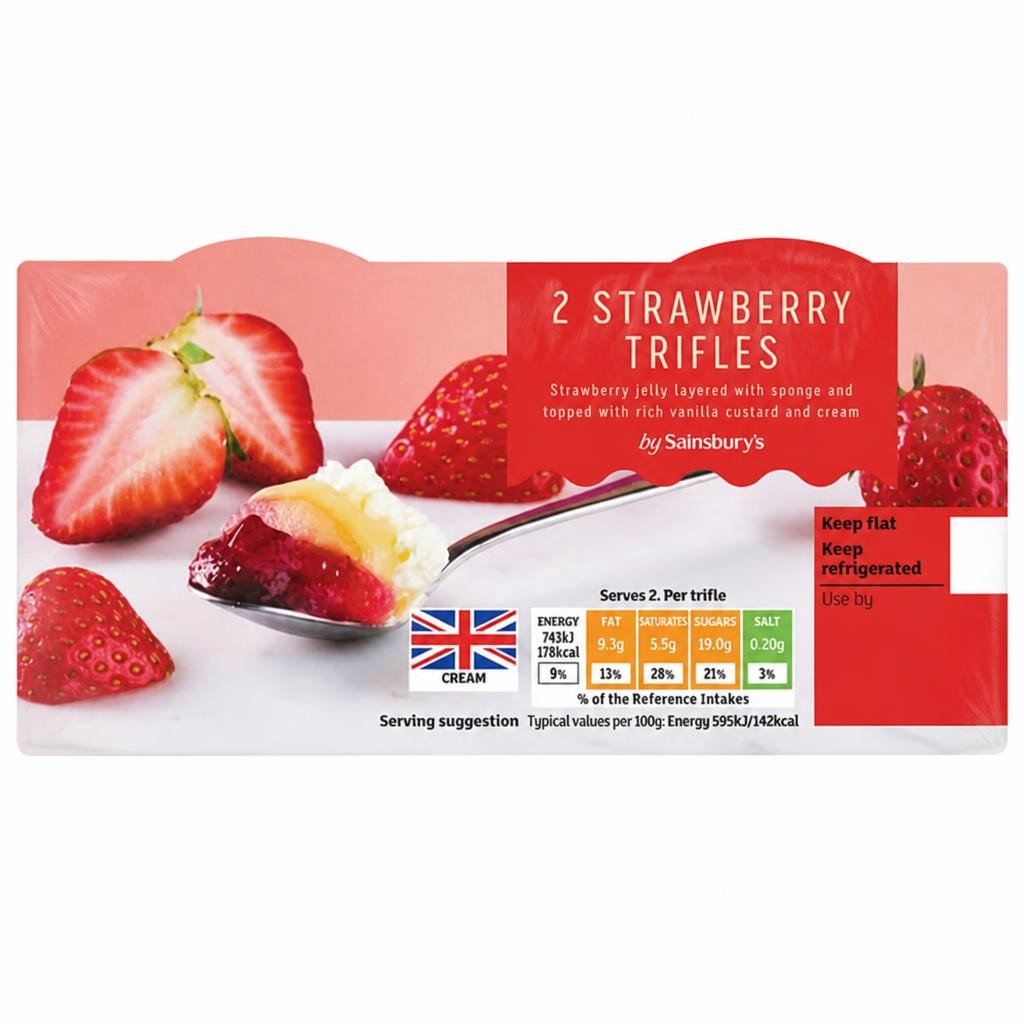 Sainsbury's Strawberry Trifles 2 x 125g